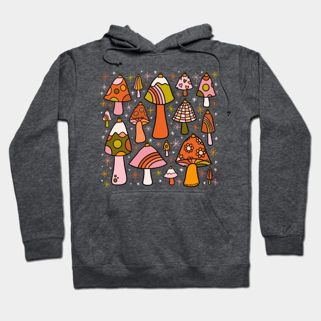 Mushroom Ornaments Hoodie by Doodle by Meg